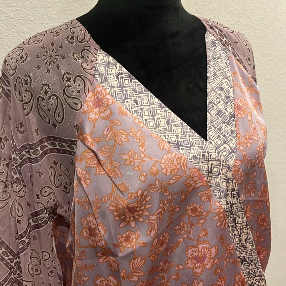 Beautiful Multi Pattern Top With Crossover Front - image 3